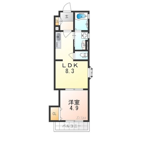 クレアール大久保町の物件間取画像